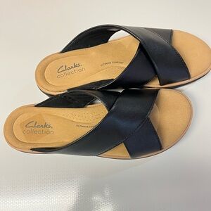 Clarks Women's Jillian Gem Wedge Sandal. Size 8